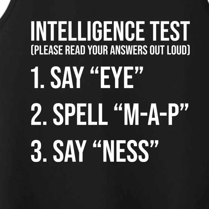 Funny Intelligence Test Performance Tank