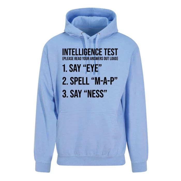 Funny Intelligence Test Unisex Surf Hoodie