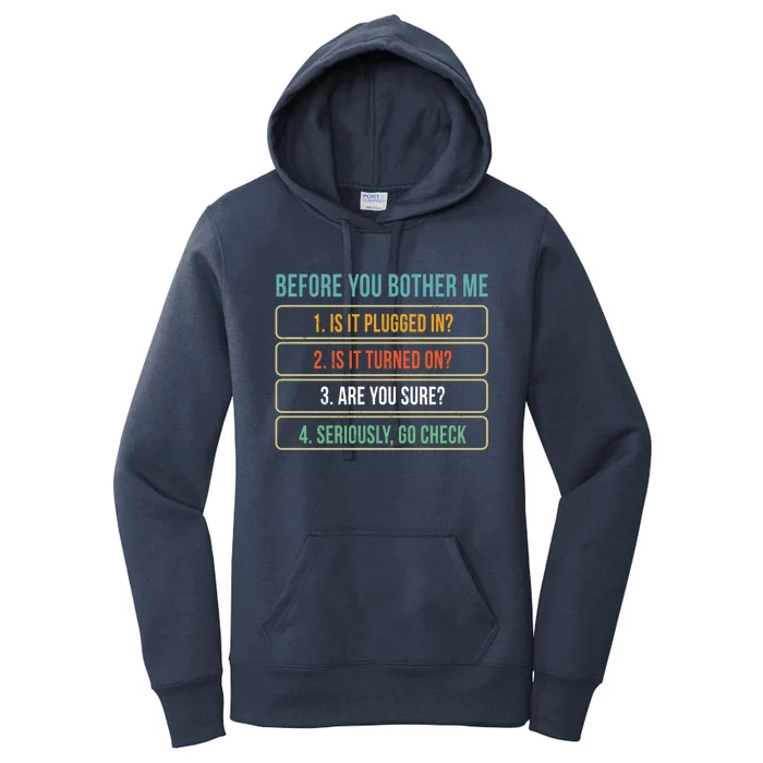 Funny Information Technology Tech Technical Support Gift Women's Pullover Hoodie