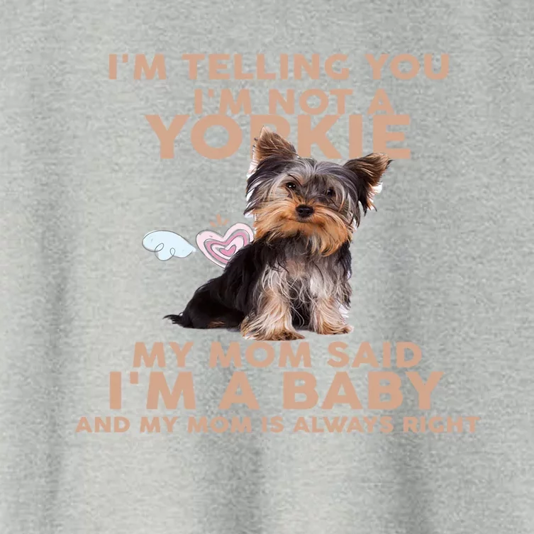 Funny IM Telling You IM Not A Yorkie Gift Women's Crop Top Tee