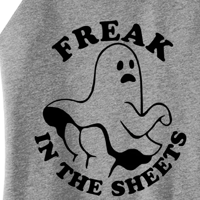 Freak In The Sheets Funny Halloween Boo Ghost Cute Gift Women’s Perfect Tri Rocker Tank