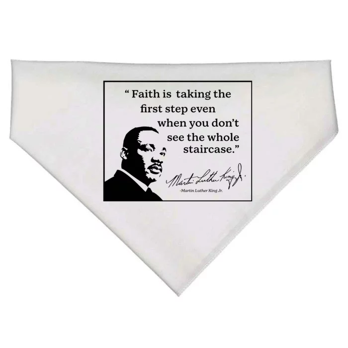 Faith Is Taking The First Step Even When You Don’T See The Whole Staircase Marti USA-Made Doggie Bandana