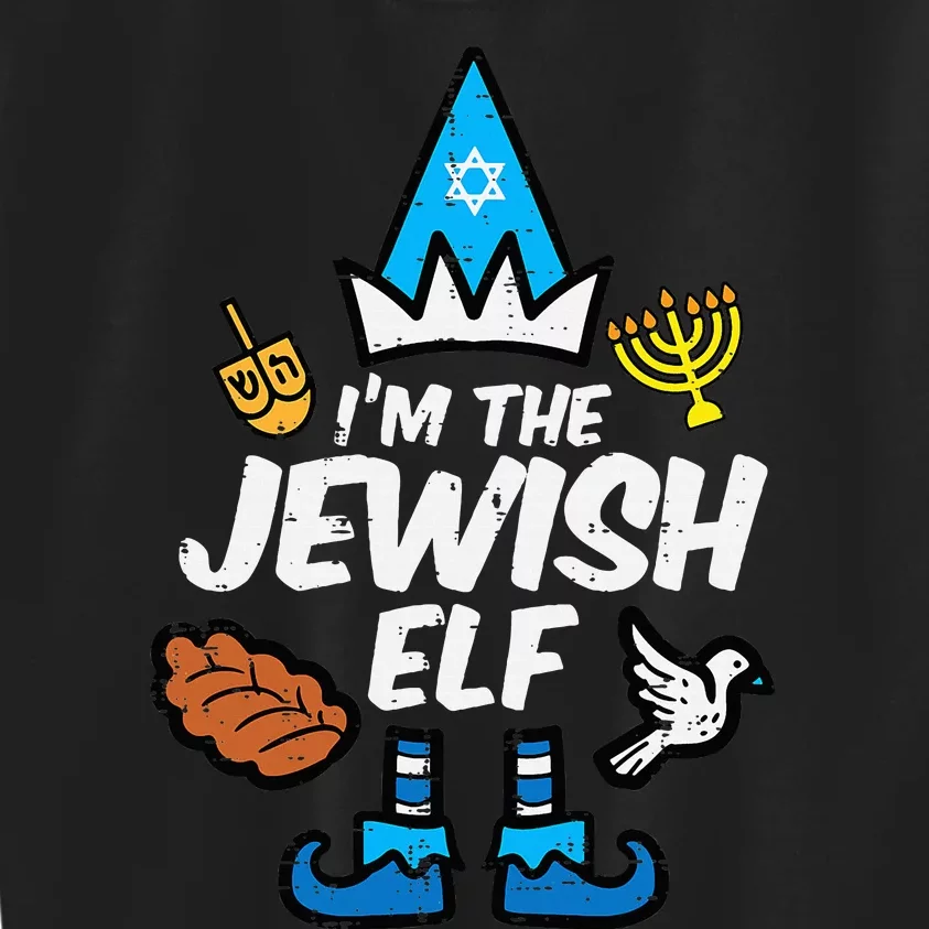 funny Im The Jewish Elf Family Hanukkah Chanukah Kids Sweatshirt