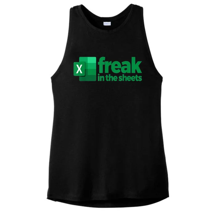 Freak In The Excel Sheets Ladies Tri-Blend Wicking Tank