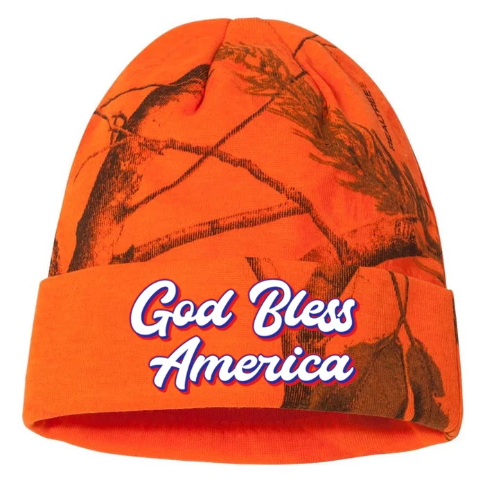 Fun Inspirational Tee God Bless America Usa Religious Us Gift Kati - 12in Camo Beanie