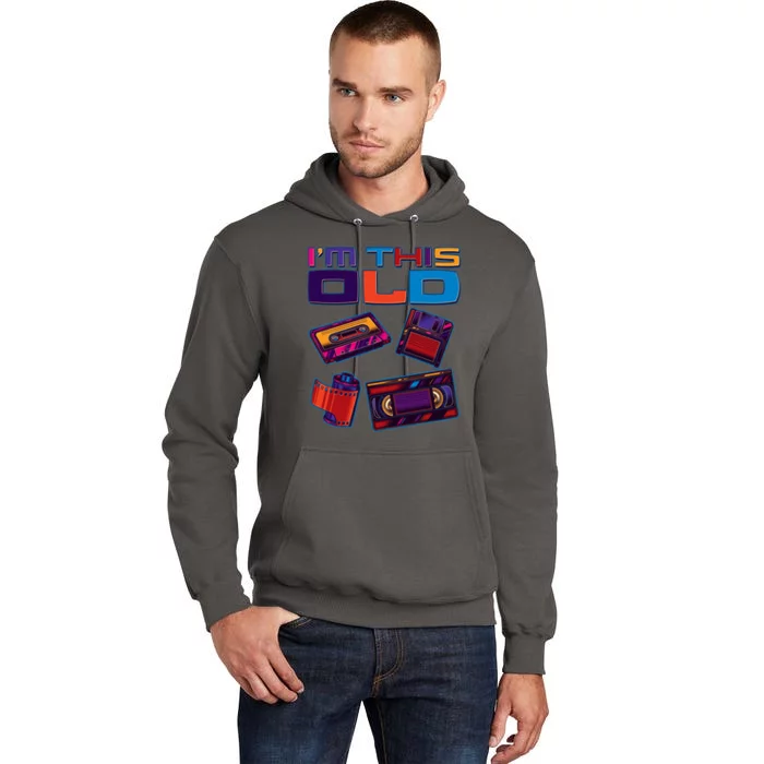 Funny I'm This Old Retro Media Technology Tall Hoodie