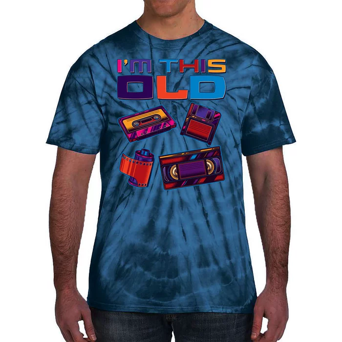 Funny I'm This Old Retro Media Technology Tie-Dye T-Shirt