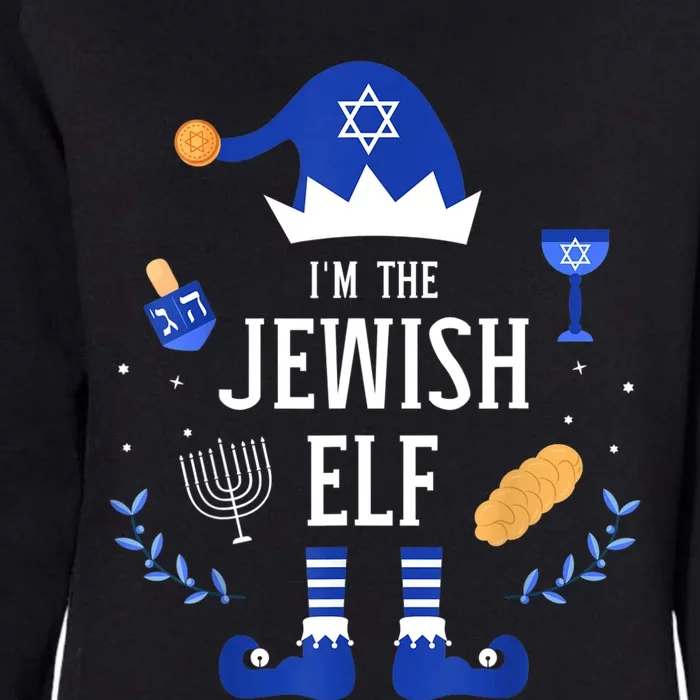 Funny I'm The Jewish Elf For Hanukkah Christmas Chanukah Womens California Wash Sweatshirt