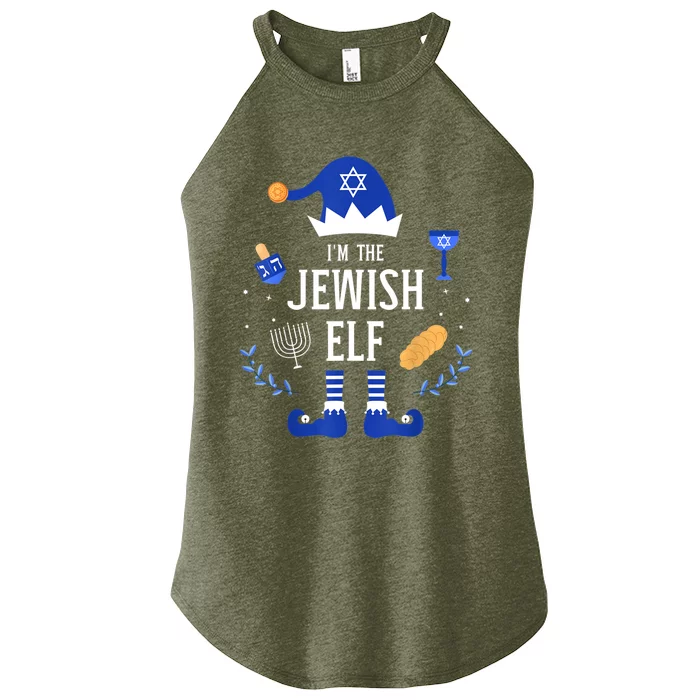 Funny I'm The Jewish Elf For Hanukkah Christmas Chanukah Women’s Perfect Tri Rocker Tank