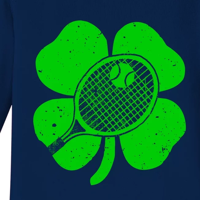 Fun Irish Tennis Shamrocks Costume St Patrick's Day Cool Gift Baby Long Sleeve Bodysuit