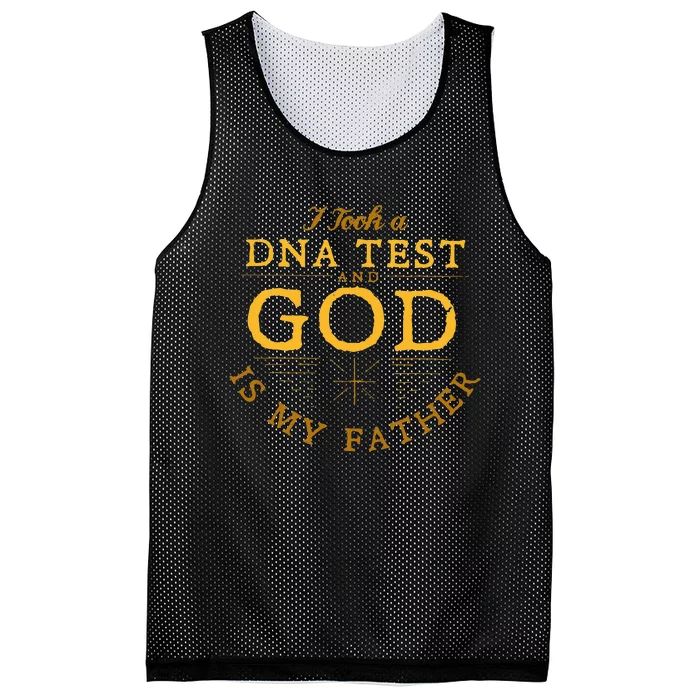 Funny I Took A DNA Test God Is My Father Mesh Reversible Basketball Jersey Tank