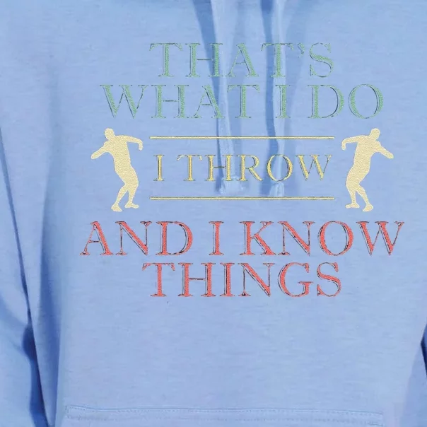 Funny I Throw And Know Things Shot Put Athlete Athletics Putter Unisex Surf Hoodie