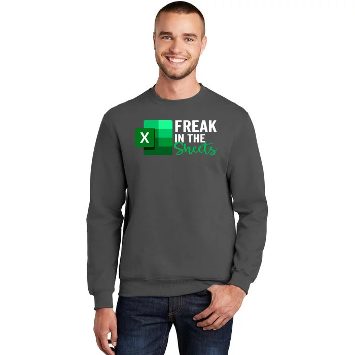 Freak In The Sheets Accountant Funny Spreadsheet Excel Tall Sweatshirt