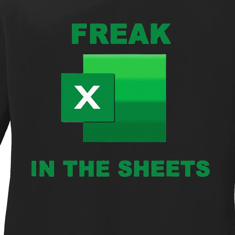 Freak In The Excel Sheets Ladies Long Sleeve Shirt