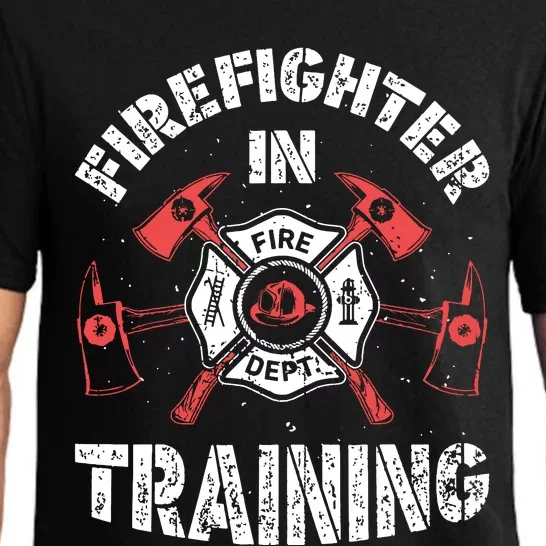 Firefighter In Training Funny Fireman Firefighting Men Women Pajama Set