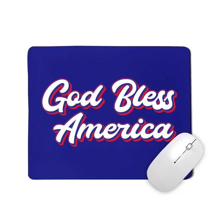 Fun Inspirational Tee God Bless America Usa Religious Us Cute Gift Mousepad