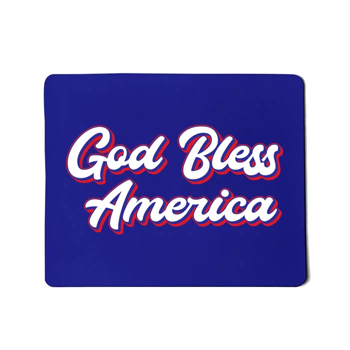 Fun Inspirational Tee God Bless America Usa Religious Us Cute Gift Mousepad