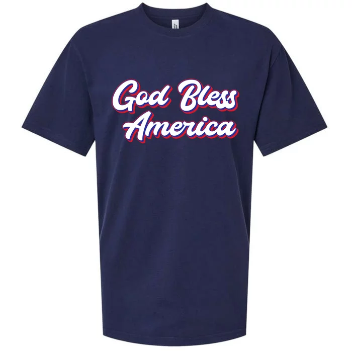 Fun Inspirational Tee God Bless America Usa Religious Us Cute Gift Sueded Cloud Jersey T-Shirt