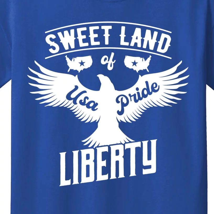 Fun Inspirational Tee Sweet Land Of Liberty Usa Pride Great Gift Kids T-Shirt