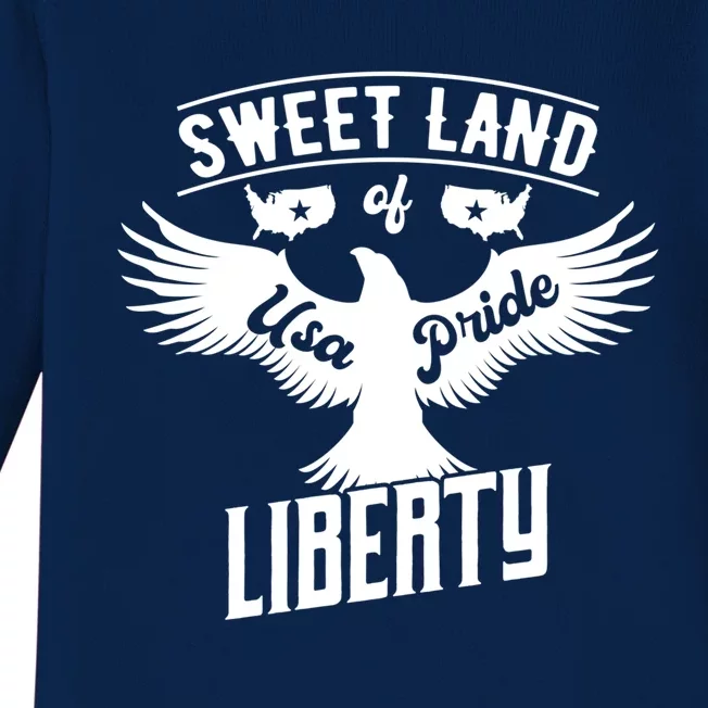 Fun Inspirational Tee Sweet Land Of Liberty Usa Pride Great Gift Baby Long Sleeve Bodysuit