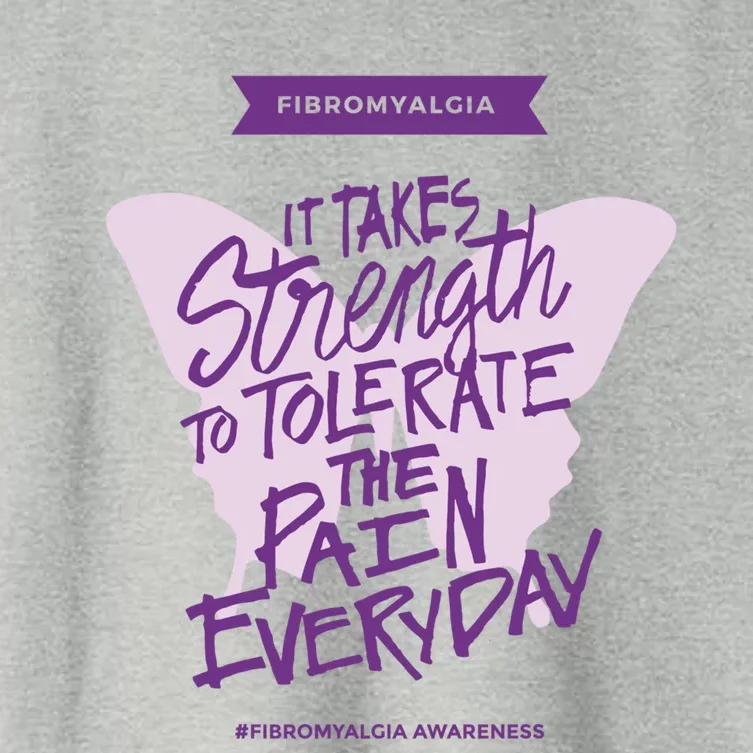 Fibromyalgia It Takes Strength Everyday Gift Fibro Awareness Gift Women's Crop Top Tee