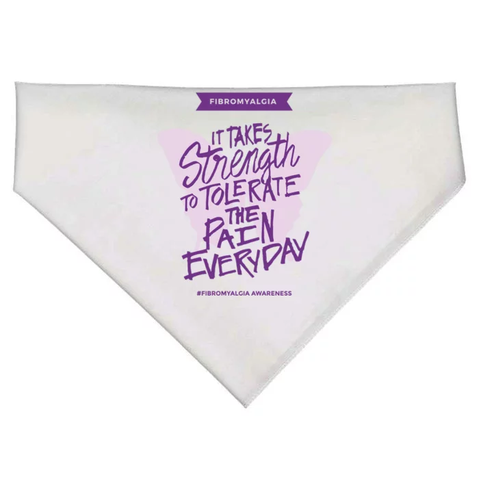 Fibromyalgia It Takes Strength Everyday Gift Fibro Awareness Gift USA-Made Doggie Bandana