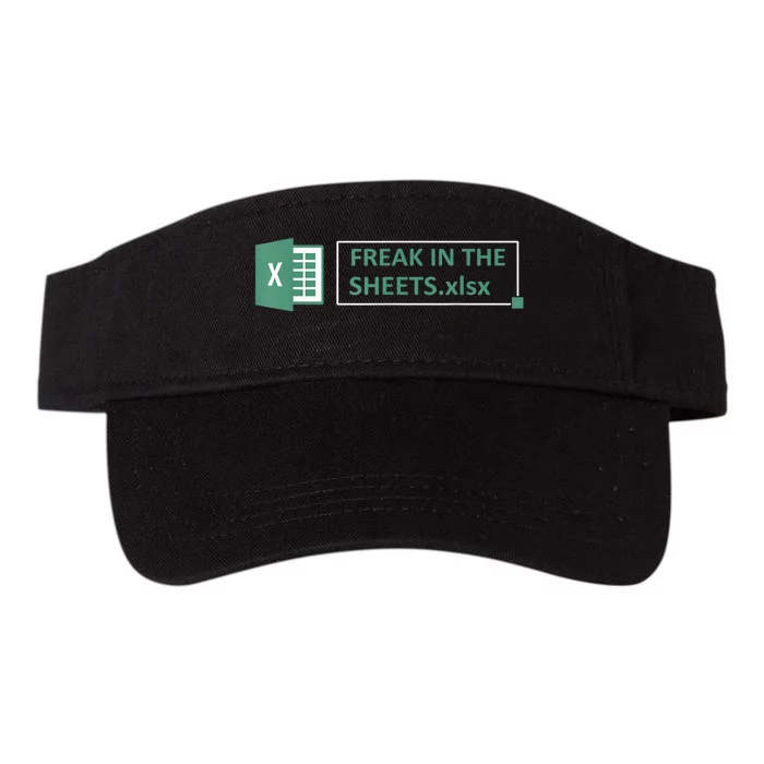 Freak In The Sheets Funny Excel Valucap Bio-Washed Visor