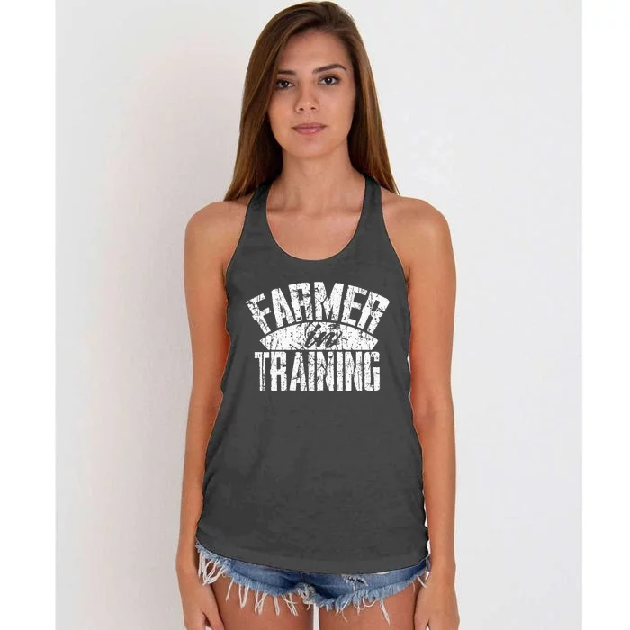 Farmer In Training Farmer Gift Women's Knotted Racerback Tank