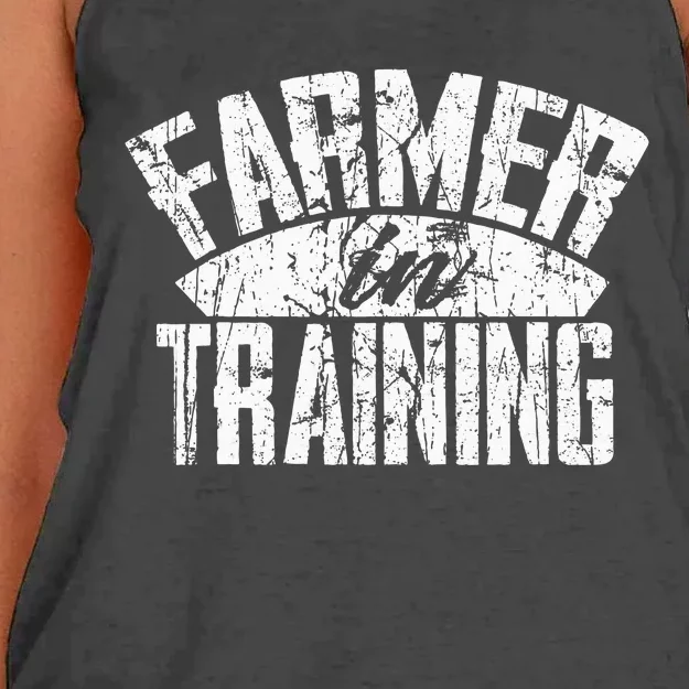 Farmer In Training Farmer Gift Women's Knotted Racerback Tank