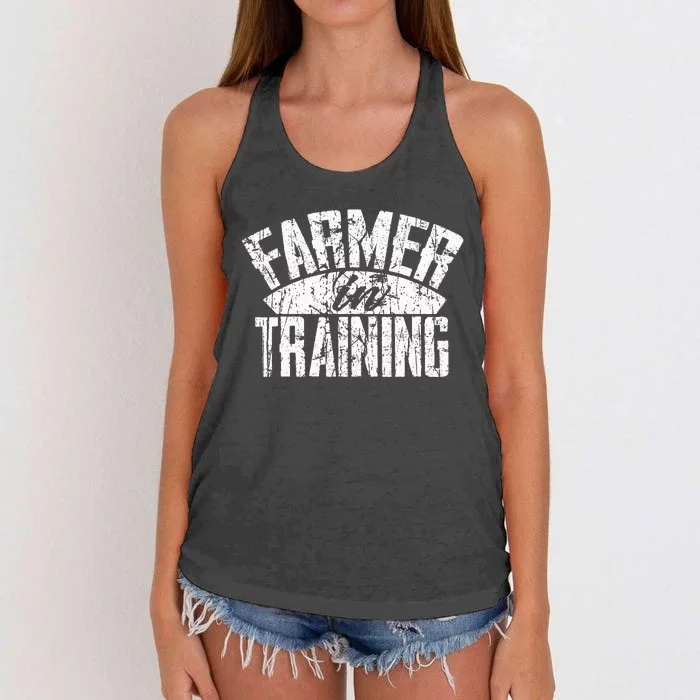 Farmer In Training Farmer Gift Women's Knotted Racerback Tank