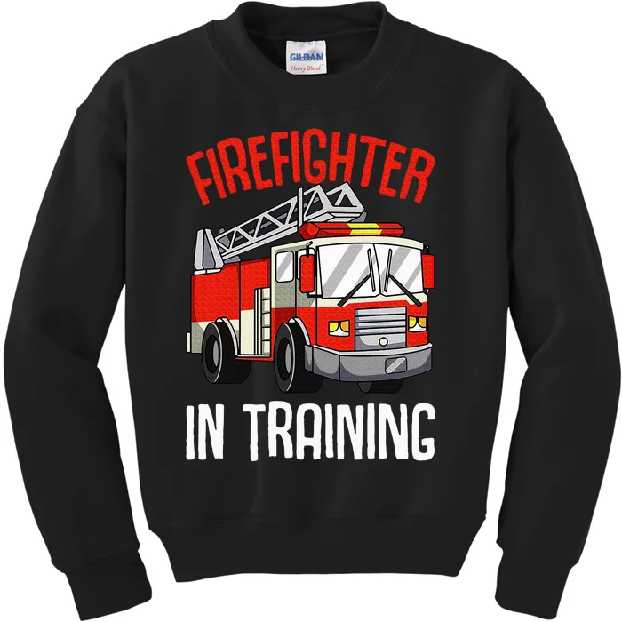 Firefighter in Training Fireman Firefighting Kids Sweatshirt