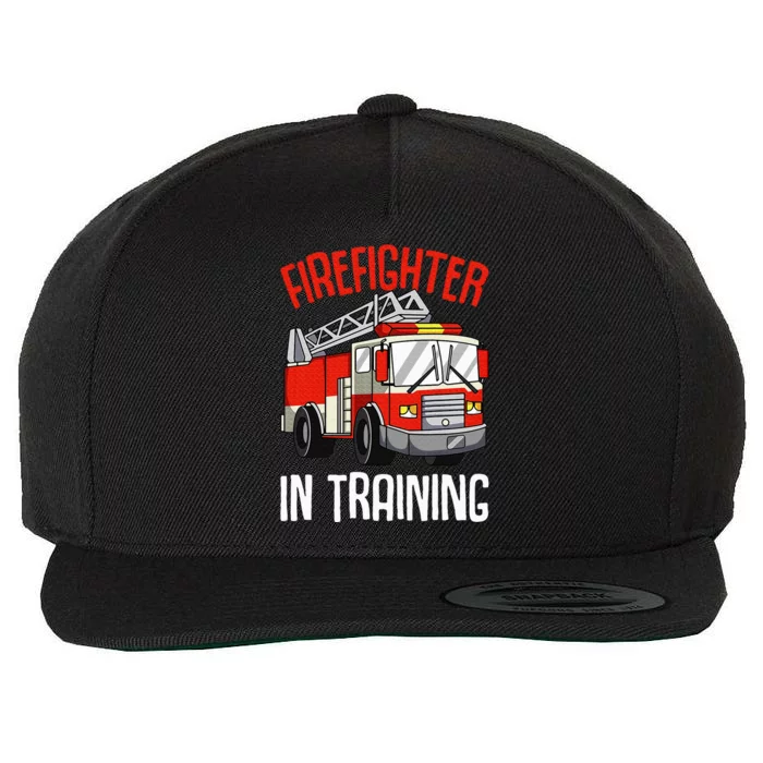 Firefighter in Training Fireman Firefighting Wool Snapback Cap