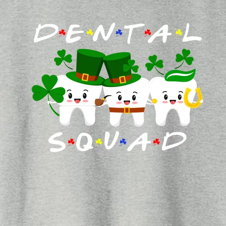 Funny Irish Tooth Leprechaun Hat Dental Squad Patrick's Day Gift Women's Crop Top Tee