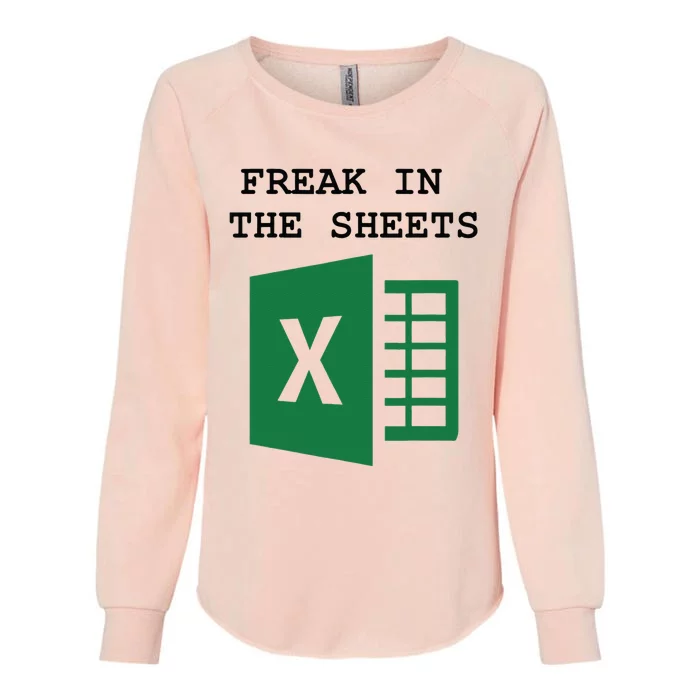 Freak In The Excel Sheets Womens California Wash Sweatshirt