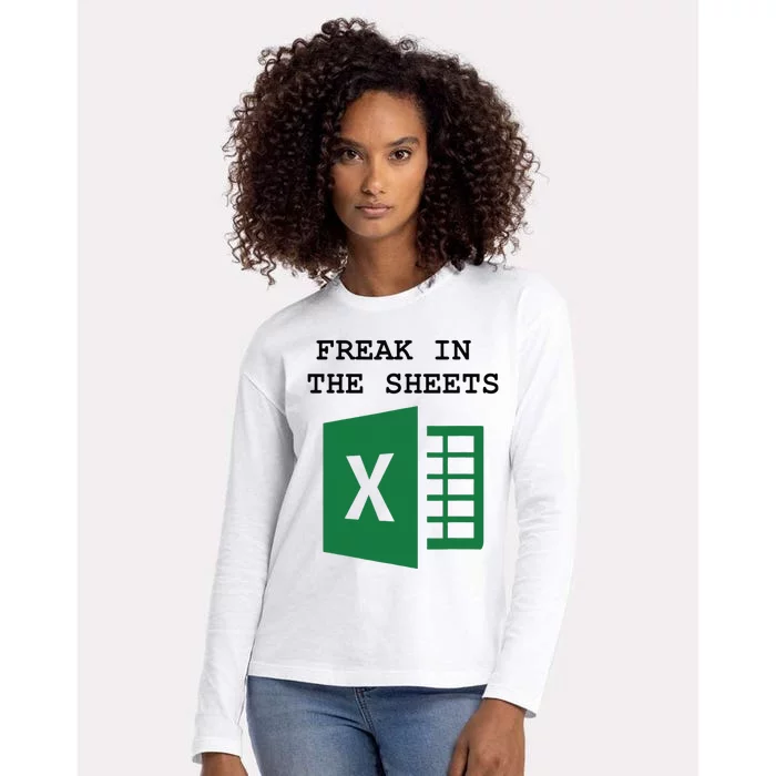 Freak In The Excel Sheets Womens Cotton Relaxed Long Sleeve T-Shirt