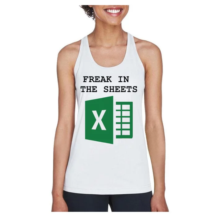 Freak In The Excel Sheets Women's Racerback Tank