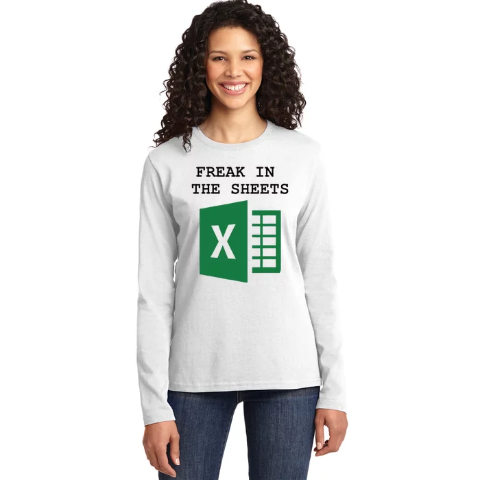 Freak In The Excel Sheets Ladies Long Sleeve Shirt