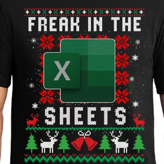 Freak In The Sheets Excel Ugly Christmas Sweater Pajama Set