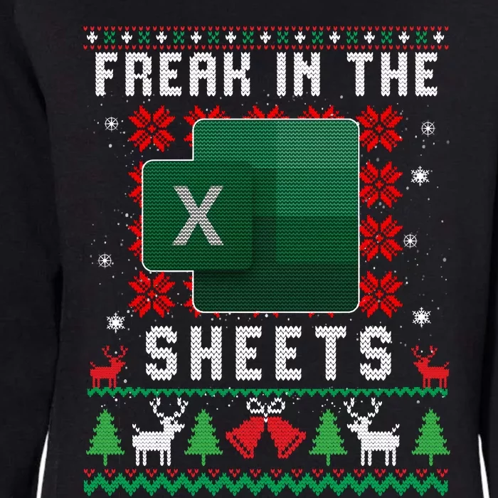 Freak In The Sheets Excel Ugly Christmas Sweater Womens California Wash Sweatshirt