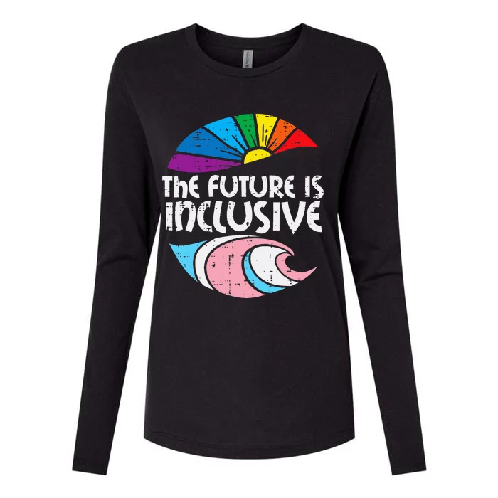 Future Inclusive Tran Pride Lgbt Womens Cotton Relaxed Long Sleeve T-Shirt