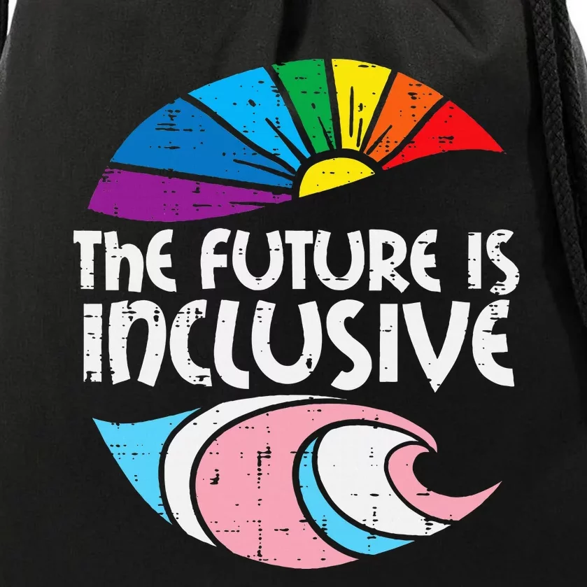 Future Inclusive Tran Pride Lgbt Drawstring Bag