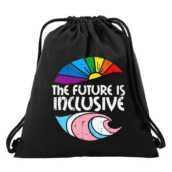 Future Inclusive Tran Pride Lgbt Drawstring Bag