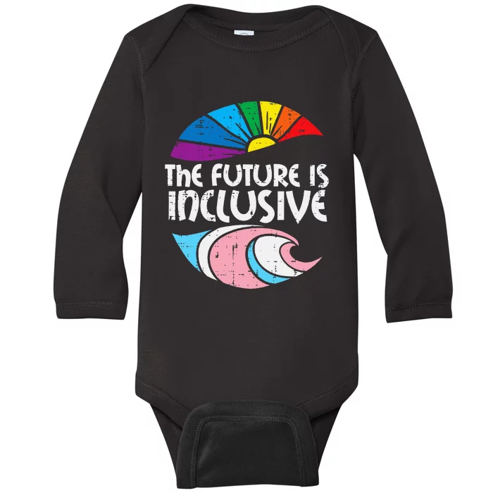 Future Inclusive Tran Pride Lgbt Baby Long Sleeve Bodysuit