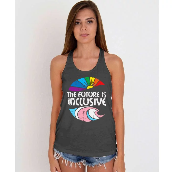 Future Inclusive Tran Pride Lgbt Women's Knotted Racerback Tank