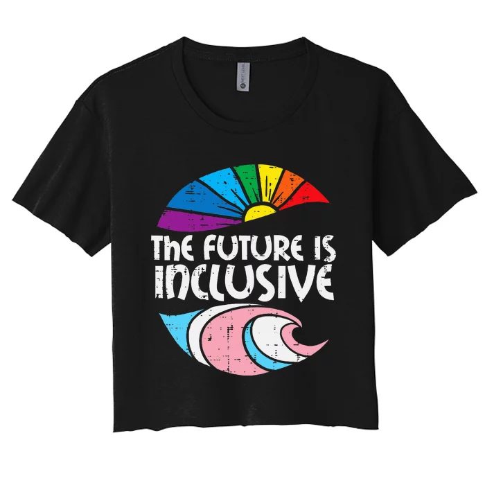 Future Inclusive Tran Pride Lgbt Women's Crop Top Tee