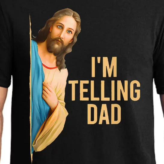 Funny IM Telling Dad Jesus Meme Pajama Set