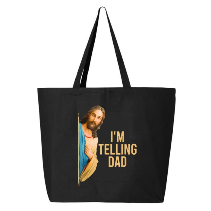 Funny IM Telling Dad Jesus Meme 25L Jumbo Tote