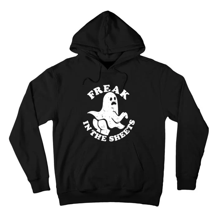 Freak In The Sheets Funny Halloween Costume Retro Ghost Tall Hoodie