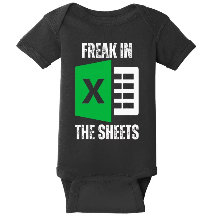 Freak In The Sheets Excel Spreadsheet Funny Office Jokes Baby Bodysuit