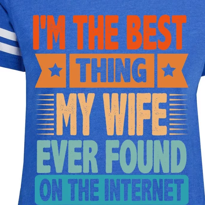 Funny I'm The Best Thing Sarcastic Husband Dad Enza Ladies Jersey Football T-Shirt